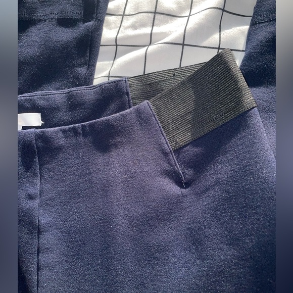 Navy Blue Cleo Pants with Elastic Waistband - Picture 5 of 7